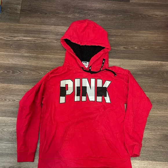 Victoria Secret PINK red hoodie - Picture 2 of 4